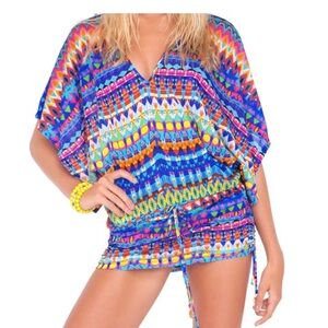 Luli Fama- TRIBAL BEACH -
Cabana V Neck Dress NWOT